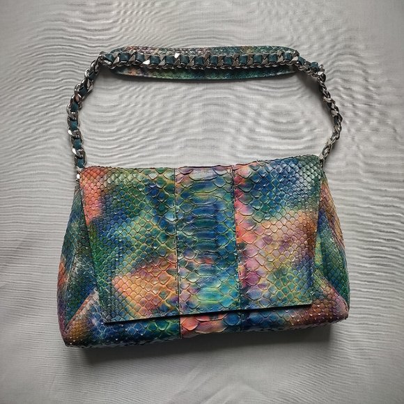 VBH Manila Shift Multicolor Python Bag 1st Edition-Handmade in Italy 148/300 - Picture 1 of 8